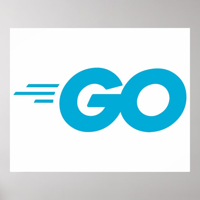 Poster Logo Golang (langage de programmation Go) (Devant)