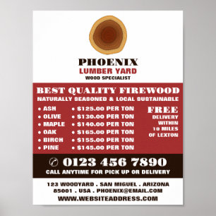 Poster Logo Heartwood, Bois/Bois/Bois Advert