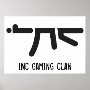 Poster Logo noir INC AK47