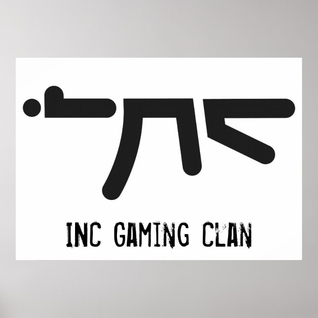Poster Logo noir INC AK47 (Devant)