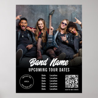 Poster Logo photo sur bande personnalisée QR Gigs Dates d