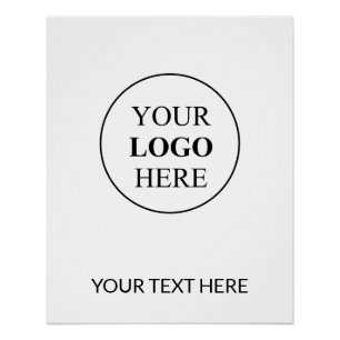 Poster Logo promotionnel personnalisé - Pas de commande m