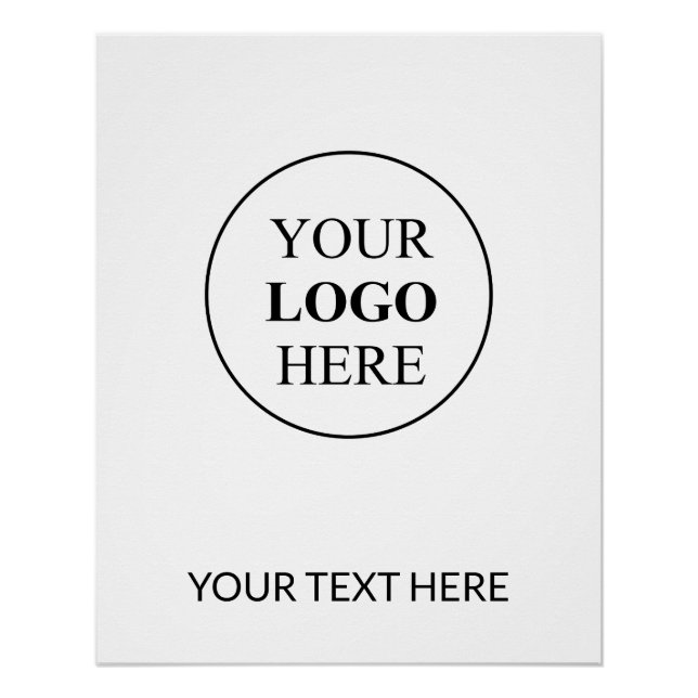 Poster Logo promotionnel personnalisé - Pas de commande m (Devant)