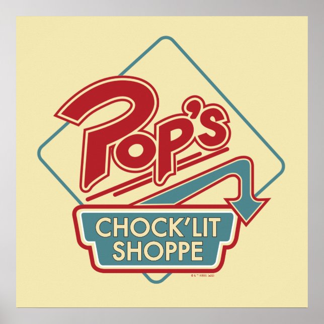 Poster Logo rouge de la boutique Pop's Chock'Lit (Devant)
