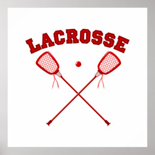 Poster Logo rouge de lacrosse