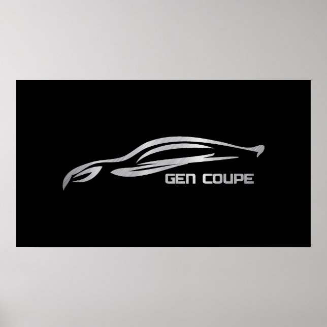 Poster Logo Silhouette Genesis Coupe (Devant)