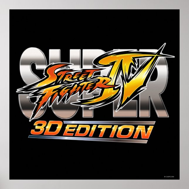 Poster Logo Super Street Fighter IV 3D Edition (Devant)