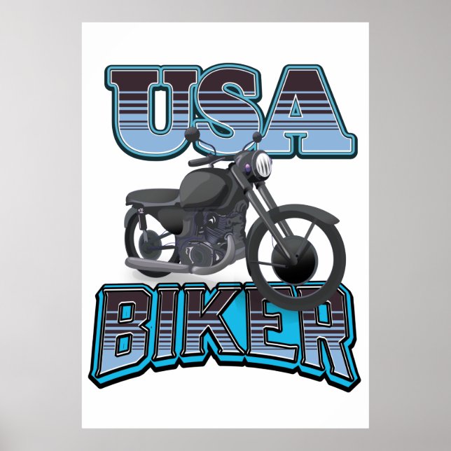 Poster Logo USA Biker (Devant)