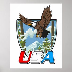 Poster Logo USA Patriot