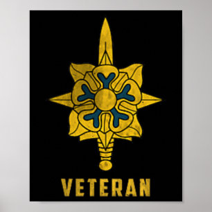 Poster Logo vétéran du Corps de renseignement militaire P