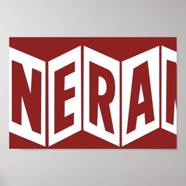 Poster Logo vintage blanc Cinerama (Devant)