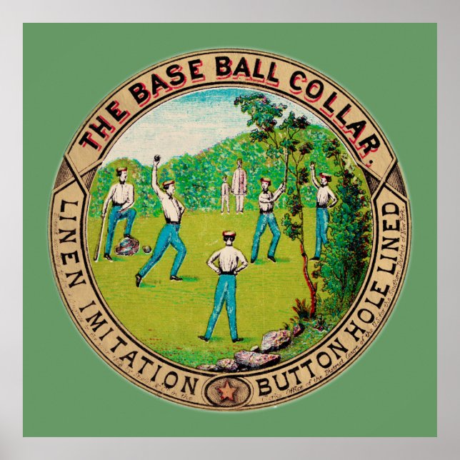 Poster Logo Vintage de baseball 1868 (Devant)