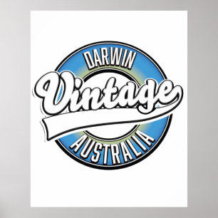 Poster Logo Vintage de Darwin australia