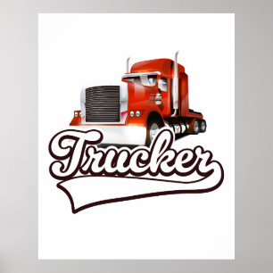 Poster Logo vintage du camion
