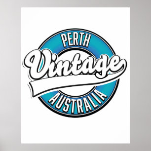 Poster Logo vintage Perth Australie