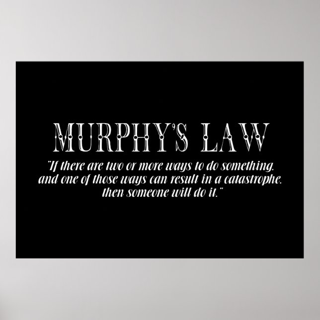 Poster Loi de Murphy (Devant)