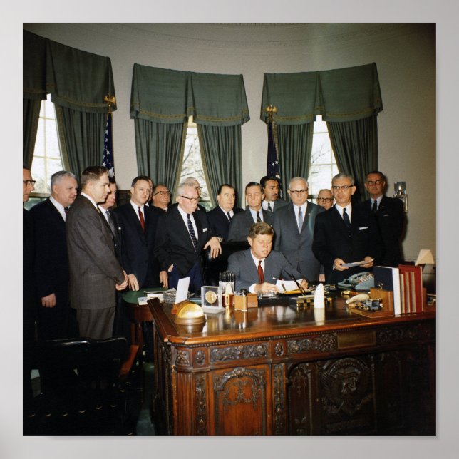 Poster Loi sur la main-d'oeuvre du président Kennedy - Bu (Devant)