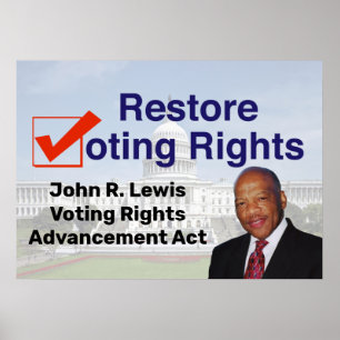 Poster Loi sur l'avancement du droit de vote John R. Lewi