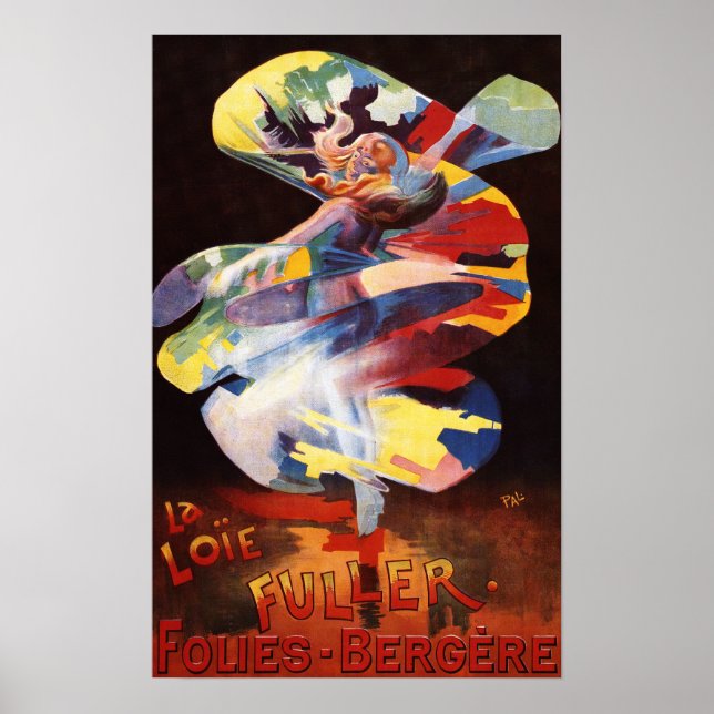 Poster Loie Fuller au Folies-Bergere Theatre (Devant)