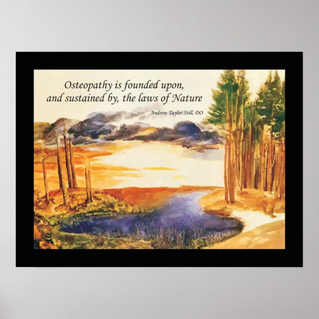 Poster Lois naturelles ostéopathiques Citation de A.T. To (Devant)