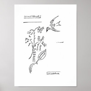 Poster L'oiseau et le bouquet, par Apollinaire