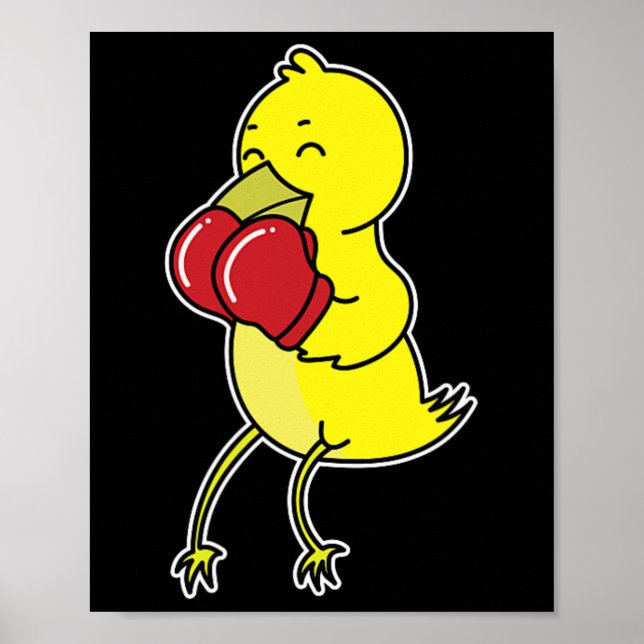 Poster L'oiseau fait de la boxe  (Devant)
