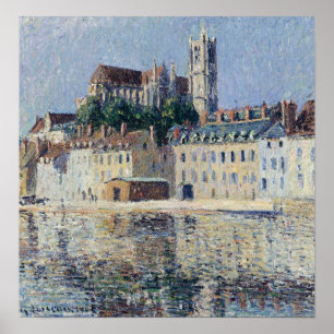 Poster Loiseau - La Cathédrale à Auxserre 1902