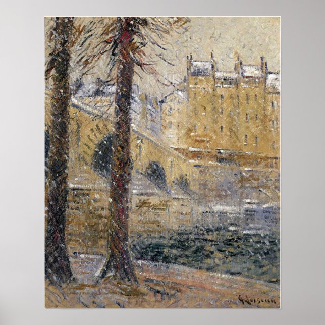 Poster Loiseau - L'effet de neige du pont Marie 1926 (Devant)