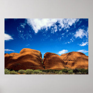 Poster L'Olgas, parc national d'Uluru, territoire du nord