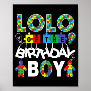 Poster Lolo du garçon d'anniversaire autisme sensibilisat