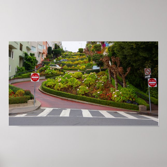 Poster Lombard Street, Crookedest street (Devant)