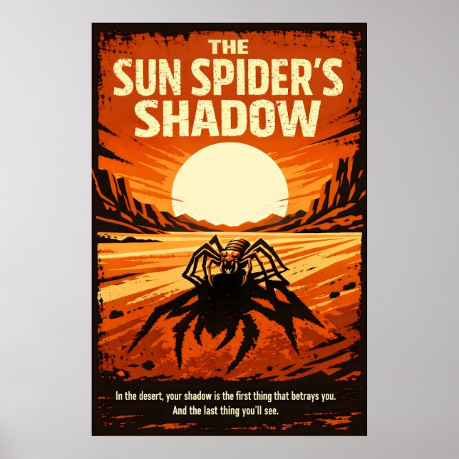 Poster L'ombre de l'araignée solaire dans l'art du désert (Devant)