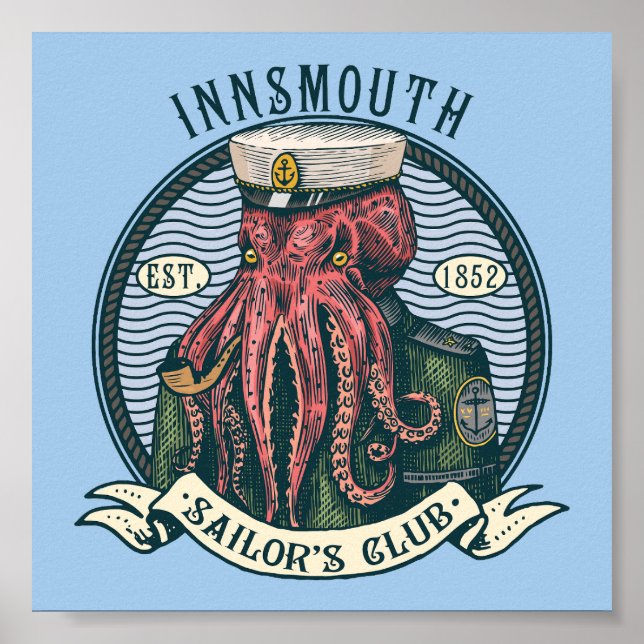 Poster L'Ombre sur la voile de Lovecraft Innsmouth (Devant)