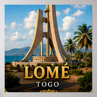 Lomé Front de mer atlantique et Monument de l'Indé