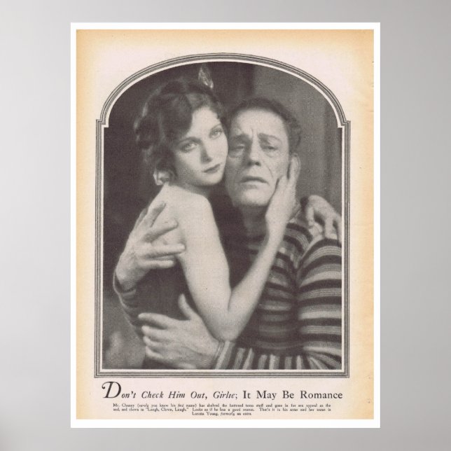 Poster Lon Chaney Loretta Young 1928 (Devant)