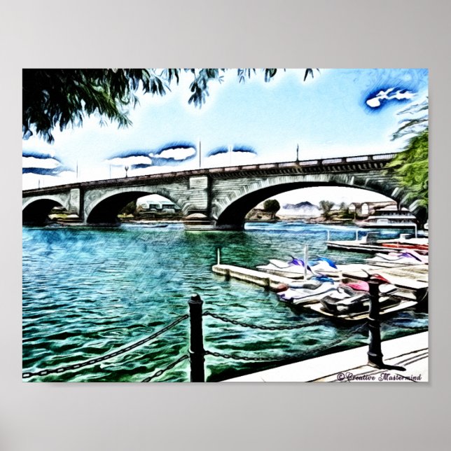 Poster London Bridge at Lake Havasu City, Arizona (Devant)
