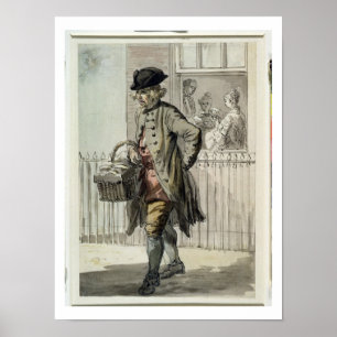 Poster London Cries : A Muffin Man, vers 1759 (avec papie