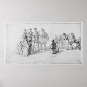Poster London Street Band, 1839