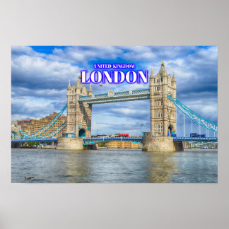 Poster London Tower Bridge - Royaume-Uni