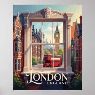 Poster Londres Angleterre Architecture Victorienne Ville 