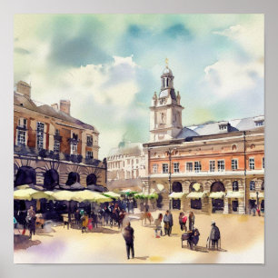 Poster Londres - Covent Garden Piazza, (D), Aquarelle