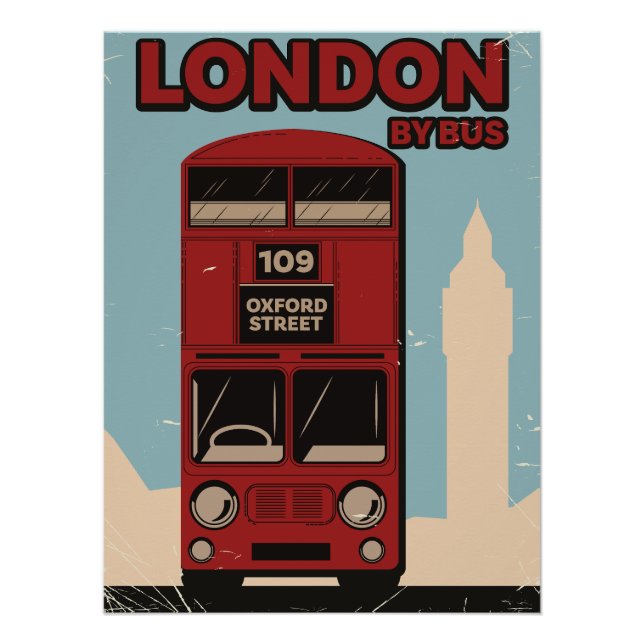 Poster Londres En Bus (Devant)