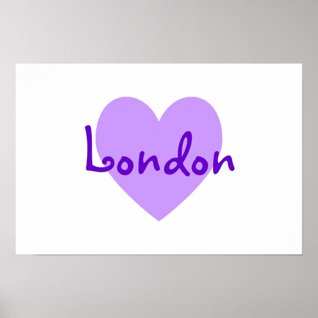 Poster Londres en violet (Devant)