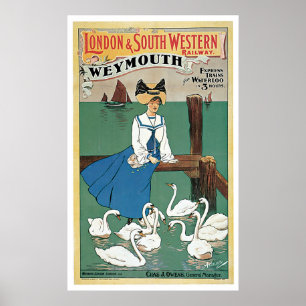 Poster Londres et Sud-Ouest ~ Weymouth
