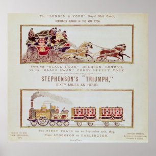 Poster "Londres et York" Royal Mail donnent des leçons