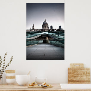 Poster Londres - Millennium Bridge & St Pauls (6334)