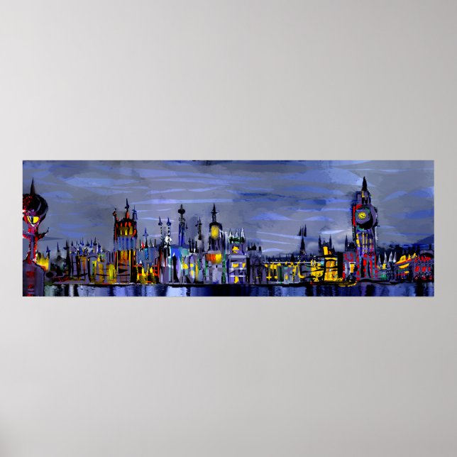 Poster Londres panoramique (Devant)