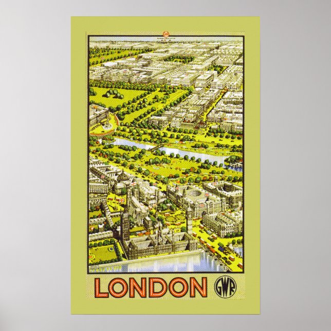 Poster Londres par GWR (frontière) (Devant)