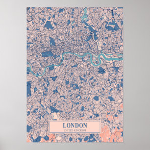 Poster Londres - Royaume-Uni Breezy City Carte