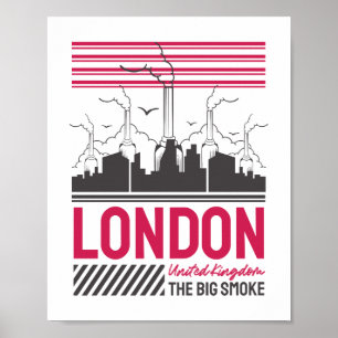 Poster Londres Royaume-Uni The Big Smoke Conception Urbai